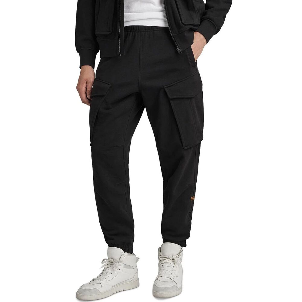 G-STAR Sweapants Mens Small Black Pull On Cargo Jogger ROVIC $160